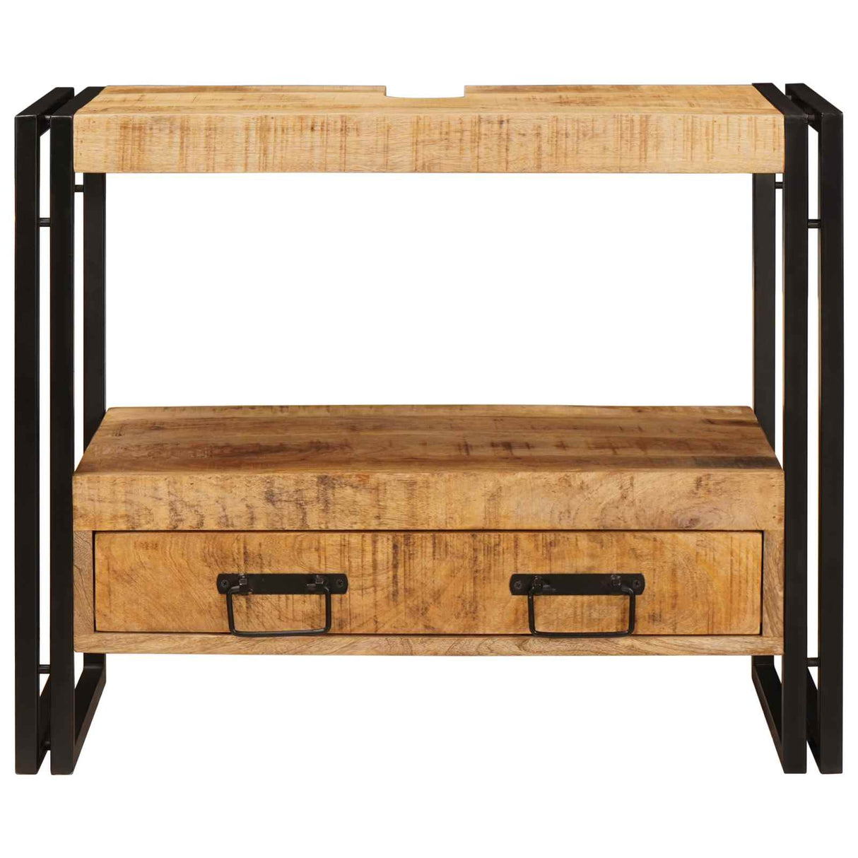 vidaXL Wastafel Kast met lade Bruin 71 x 33 x 58 cm Massief Mango Hout