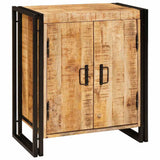 vidaXL Nachtkastje Bruin 66 x 35 x 76 cm Massief ruw mango hout