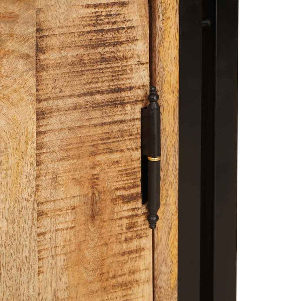 vidaXL Nachtkastje Bruin 66 x 35 x 76 cm Massief ruw mango hout