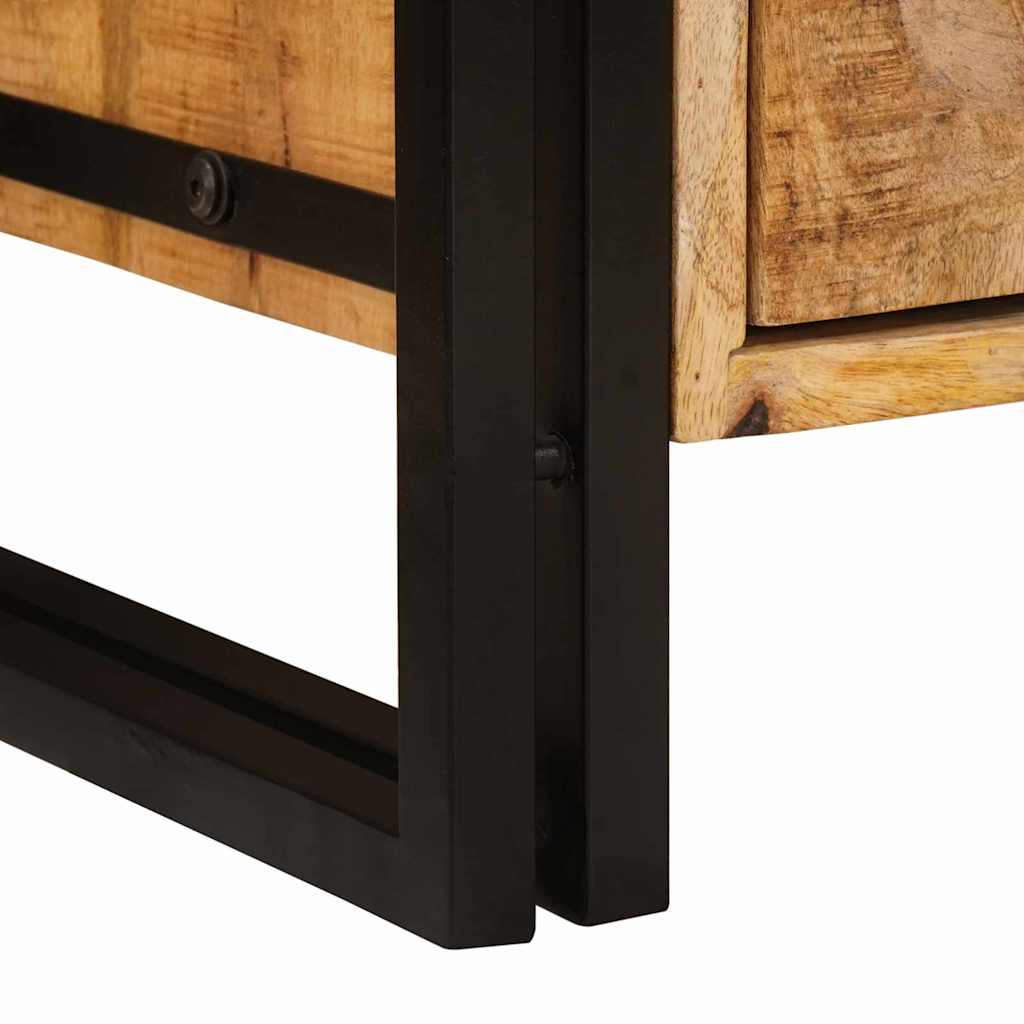vidaXL Nachtkastje Bruin 66 x 35 x 76 cm Massief ruw mango hout