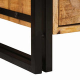 vidaXL Nachtkastje Bruin 66 x 35 x 76 cm Massief ruw mango hout