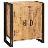 vidaXL Nachtkastje Bruin 66 x 35 x 76 cm Massief ruw mango hout