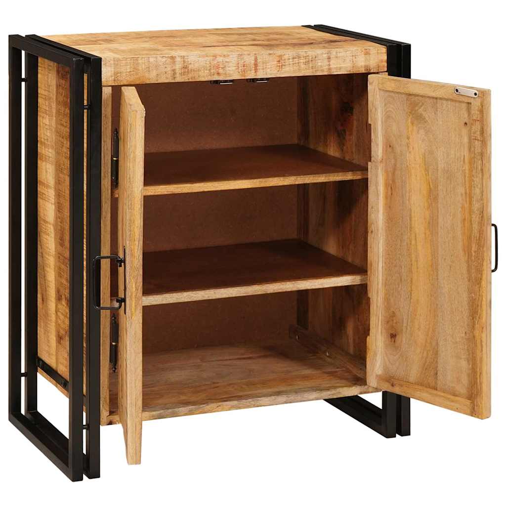 vidaXL Nachtkastje Bruin 66 x 35 x 76 cm Massief ruw mango hout