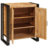 vidaXL Nachtkastje Bruin 66 x 35 x 76 cm Massief ruw mango hout