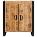 vidaXL Nachtkastje Bruin 66 x 35 x 76 cm Massief ruw mango hout