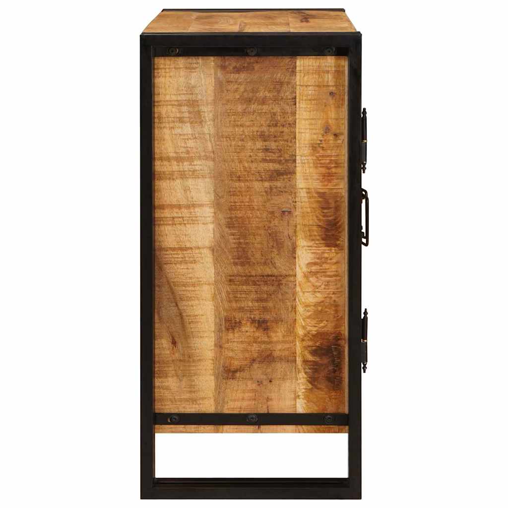 vidaXL Nachtkastje Bruin 66 x 35 x 76 cm Massief ruw mango hout
