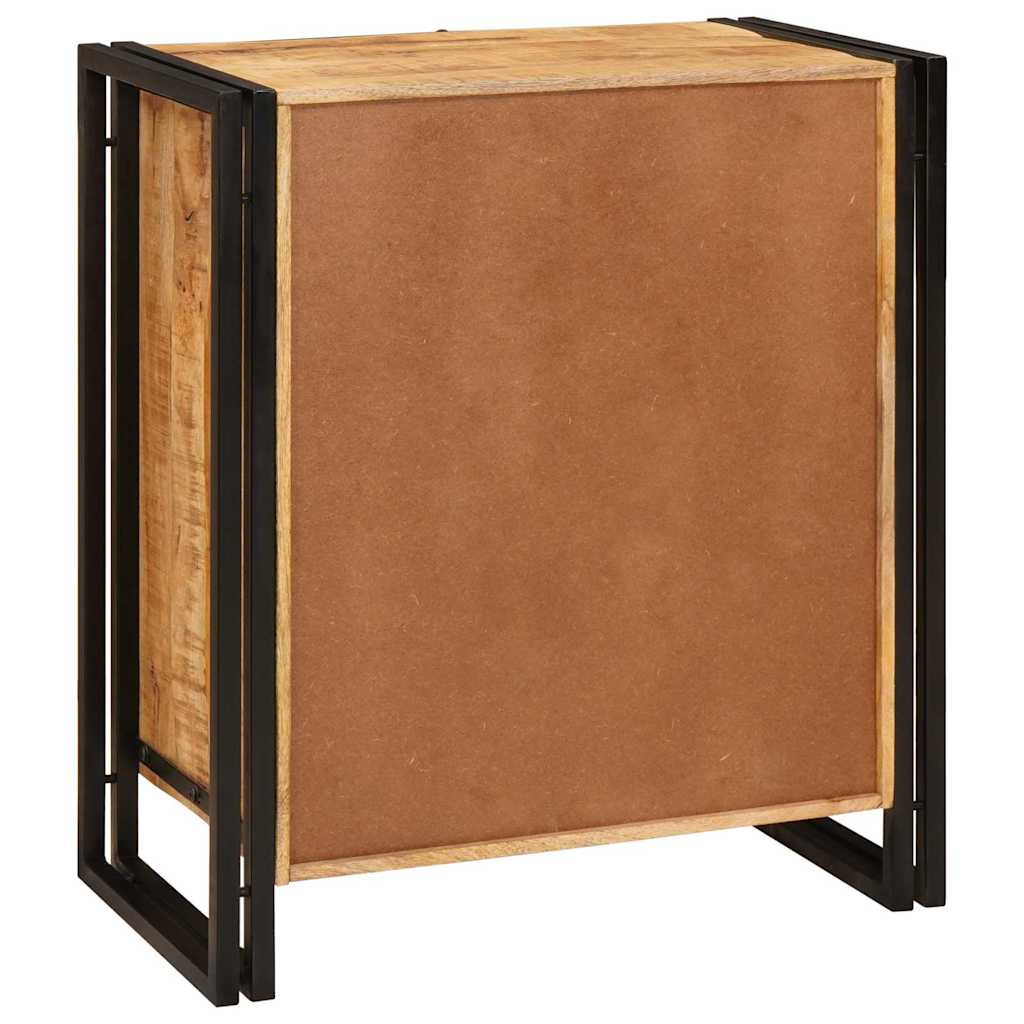 vidaXL Nachtkastje Bruin 66 x 35 x 76 cm Massief ruw mango hout