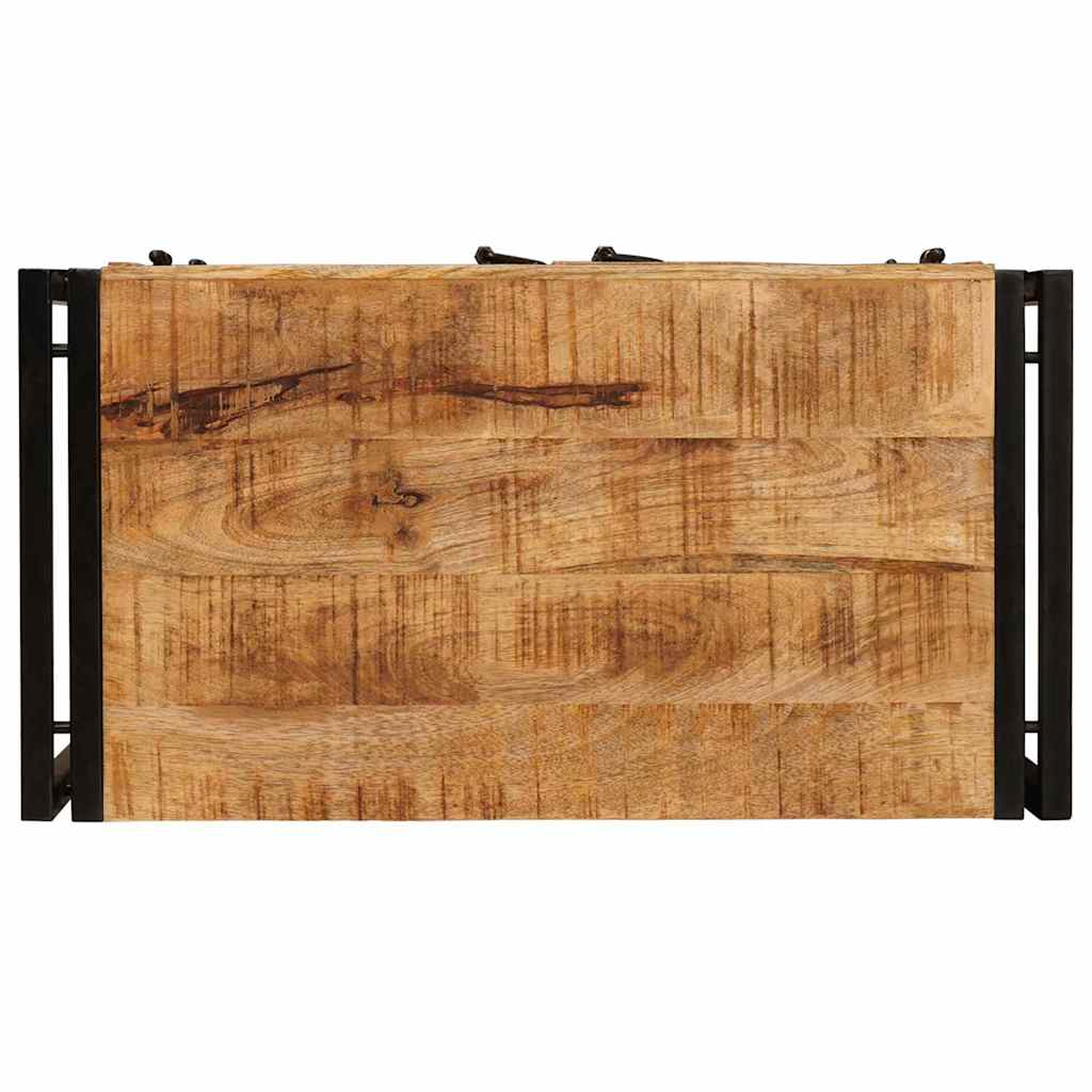 vidaXL Nachtkastje Bruin 66 x 35 x 76 cm Massief ruw mango hout