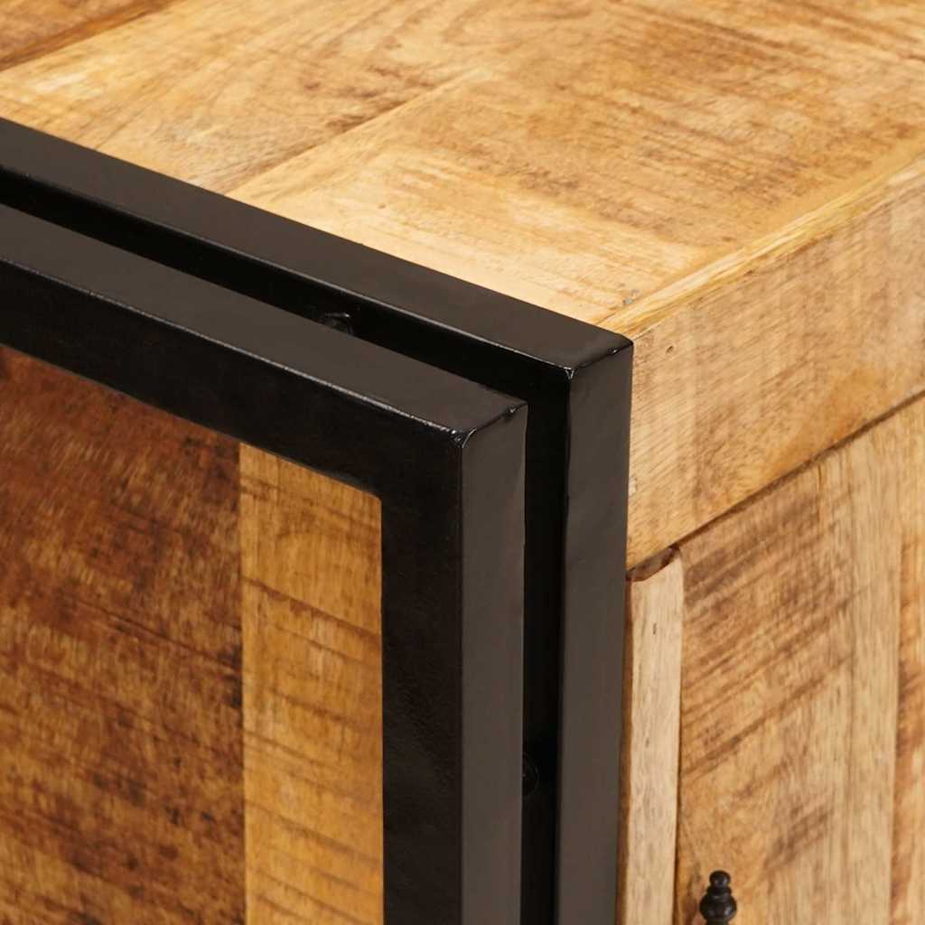 vidaXL Nachtkastje Bruin 66 x 35 x 76 cm Massief ruw mango hout