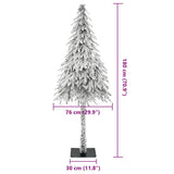 vidaXL Kunstkerstboom Wit 76 x 76 x 180 cm Polyethyleen en Metaal