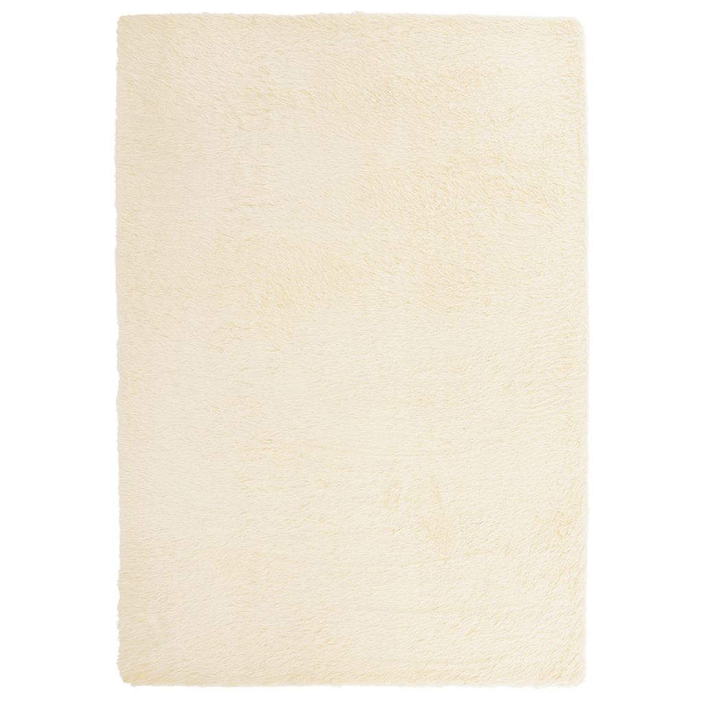 vidaXL Hoogpolig vloerkleed NAVARRA 60x100 cm polyester beige