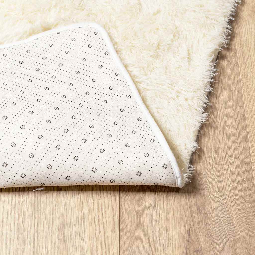 vidaXL Hoogpolig vloerkleed NAVARRA 60x100 cm polyester beige