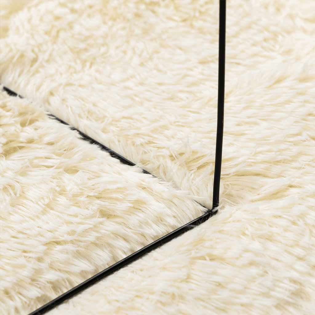 vidaXL Hoogpolig vloerkleed NAVARRA 60x100 cm polyester beige
