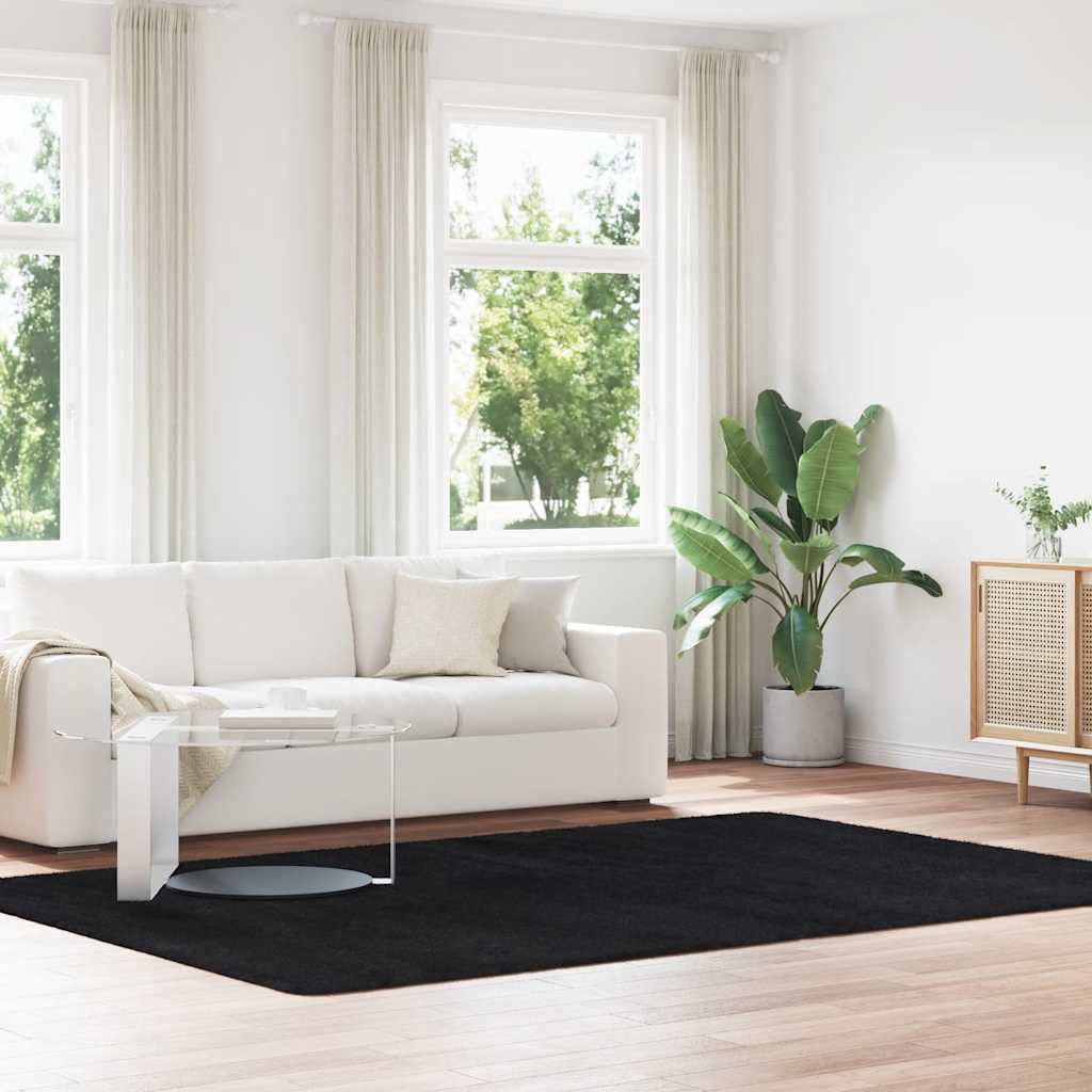 vidaXL Hoogpolig vloerkleed NAVARRA 60x100 cm polyester beige