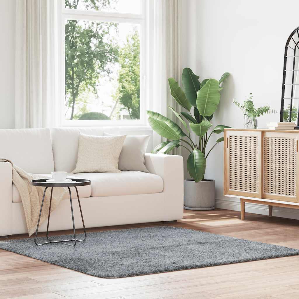 vidaXL Hoogpolig vloerkleed NAVARRA 60x100 cm polyester beige