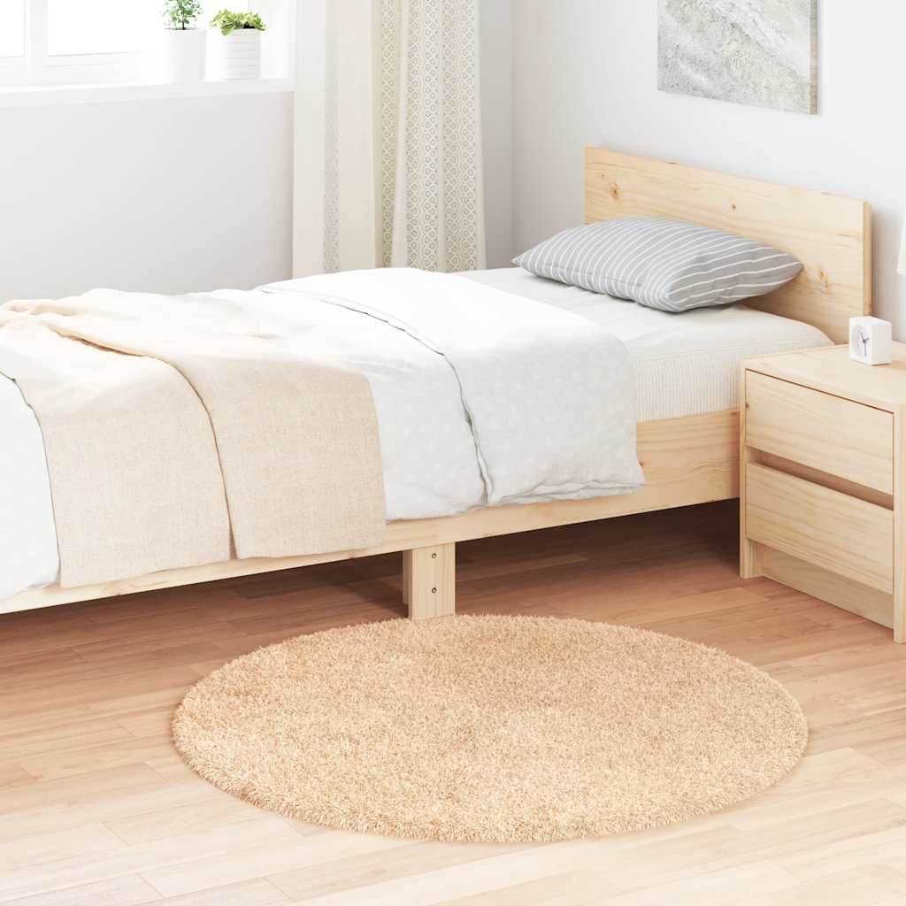 vidaXL Hoogpolig vloerkleed NAVARRA 60x100 cm polyester beige