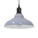 vidaXL Hanglamp in hoogte verstelbaar E27 Ø31 cm metaal glanzend zwart