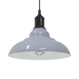 vidaXL Hanglamp in hoogte verstelbaar E27 Ø31 cm metaal glanzend zwart