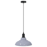 vidaXL Hanglamp in hoogte verstelbaar E27 Ø31 cm metaal glanzend zwart