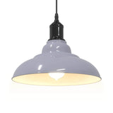 vidaXL Hanglamp in hoogte verstelbaar E27 Ø31 cm metaal glanzend zwart