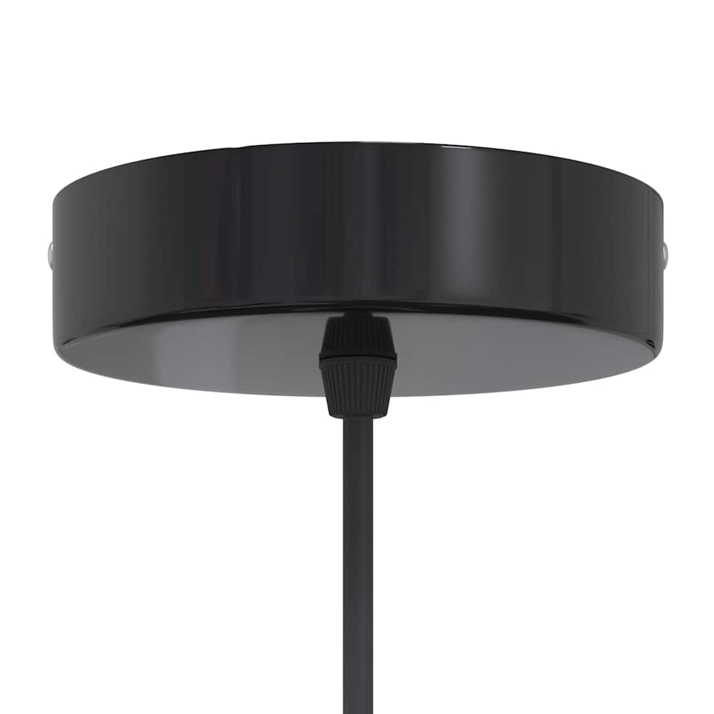 vidaXL Hanglamp in hoogte verstelbaar E27 Ø31 cm metaal glanzend zwart