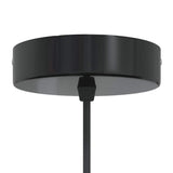 vidaXL Hanglamp in hoogte verstelbaar E27 Ø31 cm metaal glanzend zwart