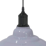 vidaXL Hanglamp in hoogte verstelbaar E27 Ø31 cm metaal glanzend zwart