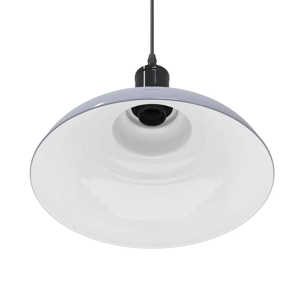vidaXL Hanglamp in hoogte verstelbaar E27 Ø31 cm metaal glanzend zwart