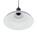 vidaXL Hanglamp in hoogte verstelbaar E27 Ø31 cm metaal glanzend zwart