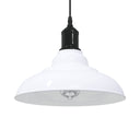 vidaXL Hanglamp in hoogte verstelbaar E27 Ø31 cm metaal glanzend zwart