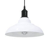vidaXL Hanglamp in hoogte verstelbaar E27 Ø31 cm metaal glanzend zwart