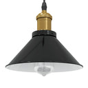 vidaXL Hanglamp in hoogte verstelbaar E27 Ø22 cm metaal glanzend zwart