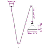 vidaXL Hanglamp in hoogte verstelbaar E27 Ø22 cm metaal glanzend zwart