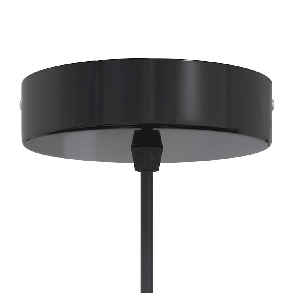 vidaXL Hanglamp in hoogte verstelbaar E27 Ø22 cm metaal glanzend zwart
