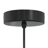 vidaXL Hanglamp in hoogte verstelbaar E27 Ø22 cm metaal glanzend zwart