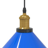 vidaXL Hanglamp in hoogte verstelbaar E27 Ø22 cm metaal glanzend zwart