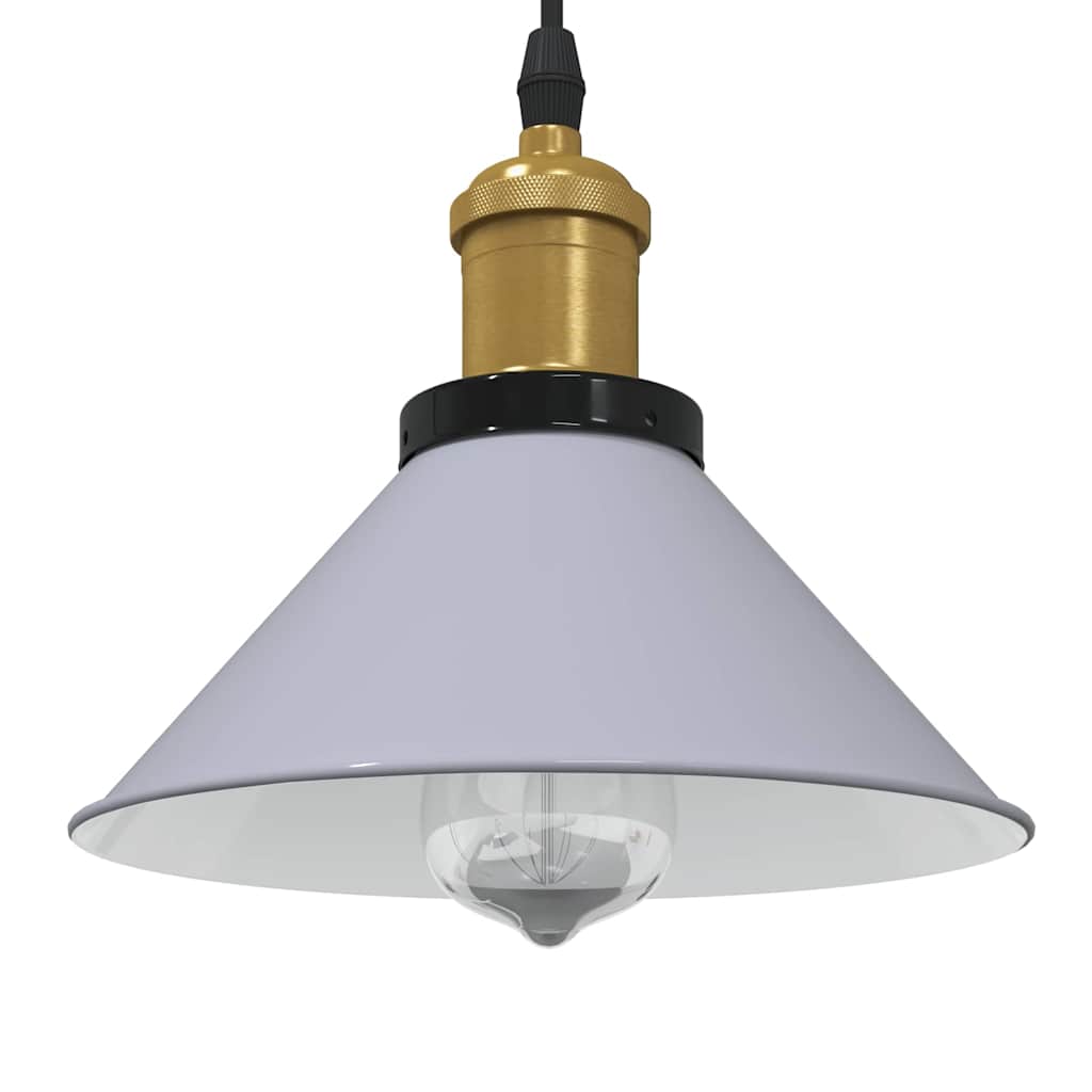 vidaXL Hanglamp in hoogte verstelbaar E27 Ø22 cm metaal glanzend zwart