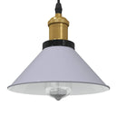 vidaXL Hanglamp in hoogte verstelbaar E27 Ø22 cm metaal glanzend zwart
