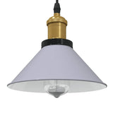 vidaXL Hanglamp in hoogte verstelbaar E27 Ø22 cm metaal glanzend zwart