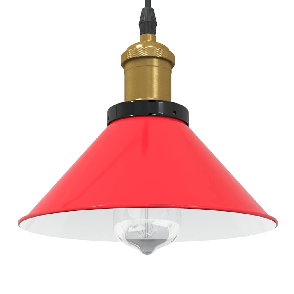 vidaXL Hanglamp in hoogte verstelbaar E27 Ø22 cm metaal glanzend zwart