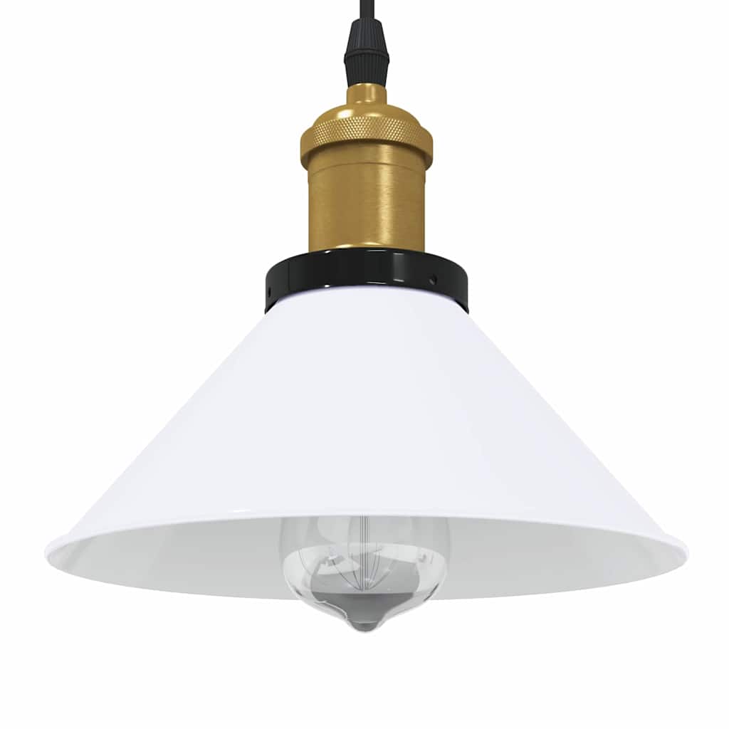 vidaXL Hanglamp in hoogte verstelbaar E27 Ø22 cm metaal glanzend zwart