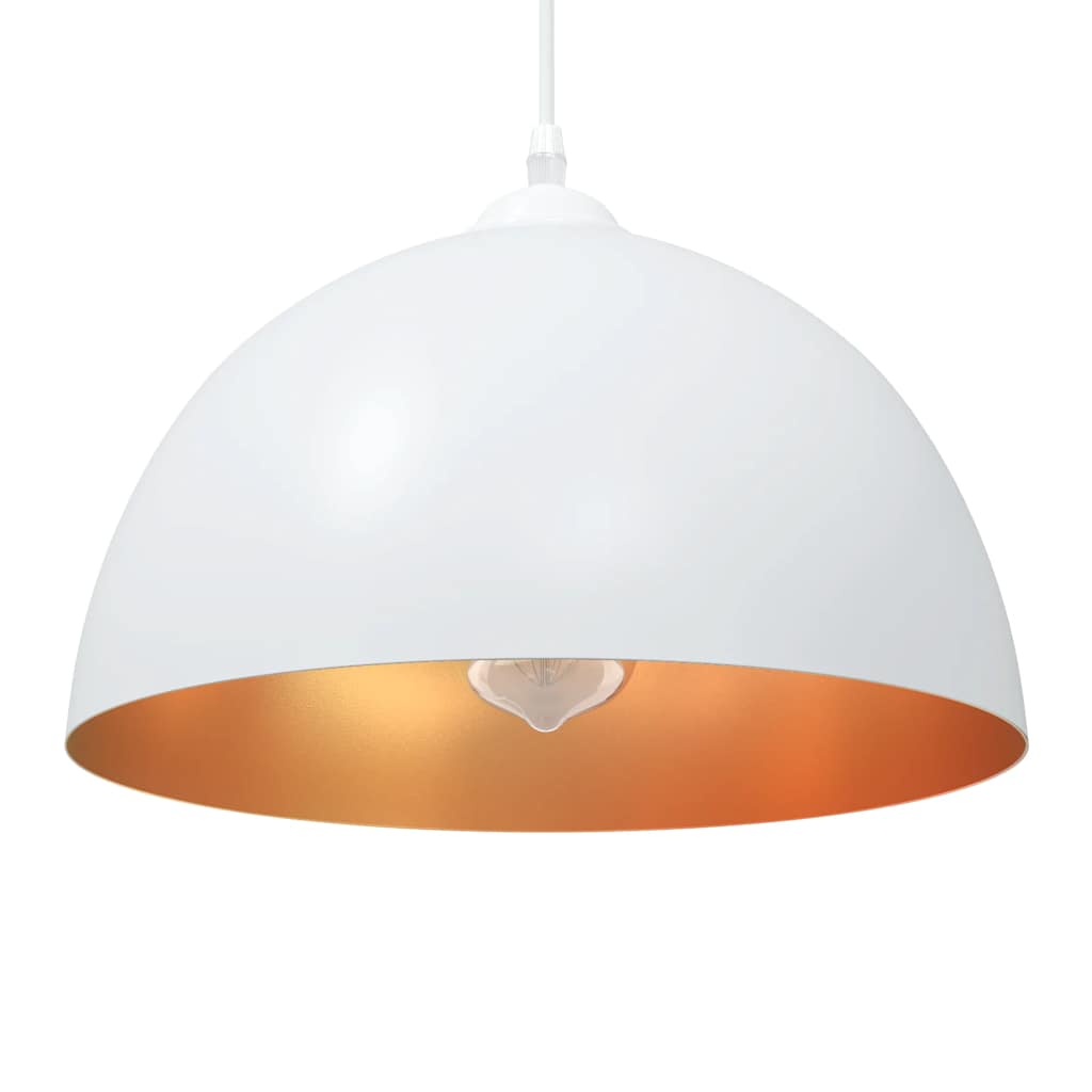 vidaXL Hanglampen 2 st In hoogte verstelbaar E27 30 cm metaal zwart