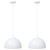 vidaXL Hanglampen 2 st In hoogte verstelbaar E27 30 cm metaal zwart