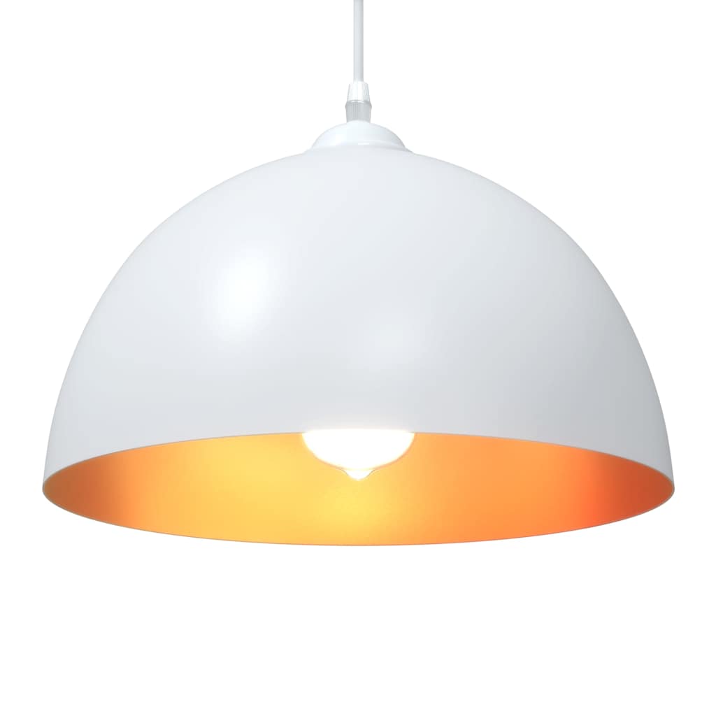 vidaXL Hanglampen 2 st In hoogte verstelbaar E27 30 cm metaal zwart