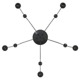 vidaXL Hanglamp met 3 lamphouders E27 metaal zwart