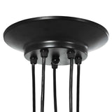 vidaXL Hanglamp met 3 lamphouders E27 metaal zwart