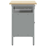 vidaXL Werkbank met lade met plank Zwart en Grijs 100 x 55 x 85 cm