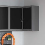 vidaXL Gereedschapskast met plank Zwart en Grijs 55 x 55 x 55 cm