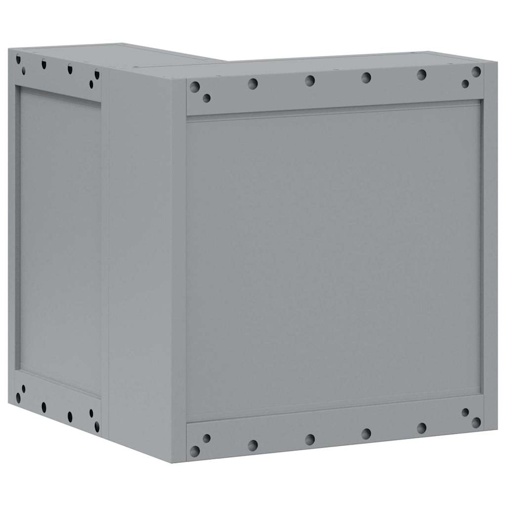 vidaXL Gereedschapskast met plank Zwart en Grijs 55 x 55 x 55 cm