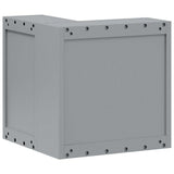 vidaXL Gereedschapskast met plank Zwart en Grijs 55 x 55 x 55 cm